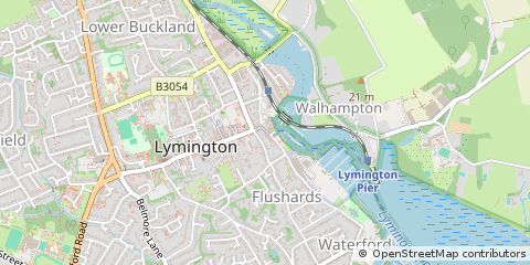 Map of Lymington, Hampshire