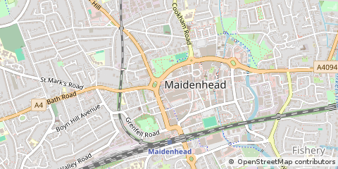 Map of Maidenhead, Berkshire
