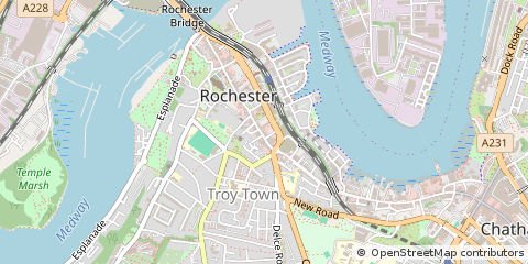 Map of Rochester, Kent