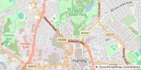 Map of Stoke-on-Trent, Staffordshire