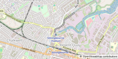 Map of Sittingbourne, Kent