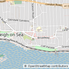 Map of Leigh-on-SEA, Essex