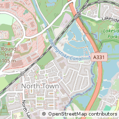 Map of Aldershot, Hampshire