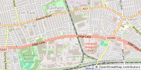Map of Liverpool, Merseyside