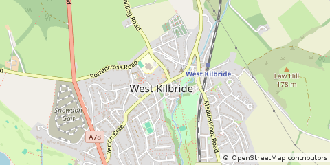 Map of West Kilbride, Ayrshire