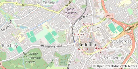 Map of Redditch, Worcs.