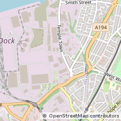 Map of South Shields, Tyne and Wear