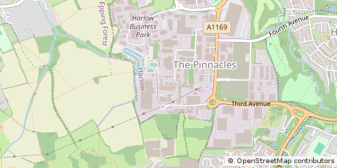 Map of Harlow, Essex