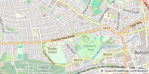 Map of Bolton, Greater Manchester