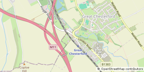 Map of Great Chesterford, Essex