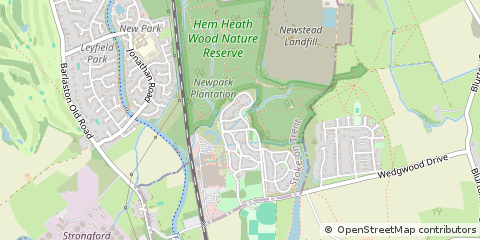 Map of Stoke on Trent, Staffordshire