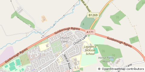 Map of Guisborough, Cleveland