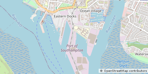 Map of Southampton England, Hampshire