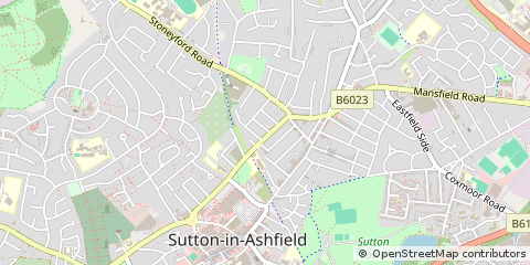 Map of Sutton-in-Ashfield