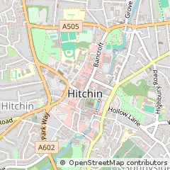 Map of Hitchin, Hertfordshire