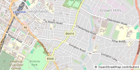 Map of Leicester