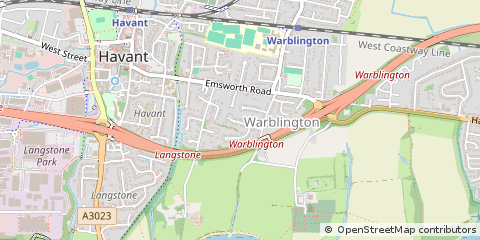 Map of Havant, Hampshire