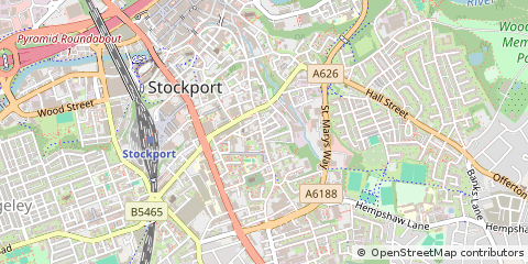 Map of Stockport, Cheshire