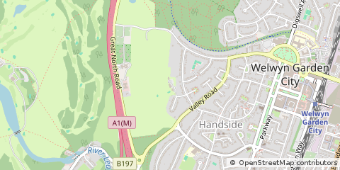 Map of Welwyn Garden City, Hertfordshire