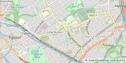 Map of Tipton, West Midlands