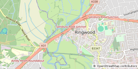 Map of Ringwood, Hampshire