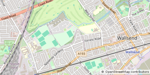 Map of Newcastle Upon Tyne