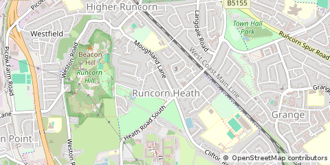 Map of Runcorn, Cheshire
