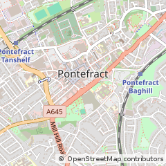 Map of Pontefract, West Yorkshire