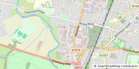 Map of Chelmsford, Essex