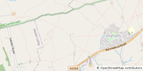 Map of Burnley, Lancashire