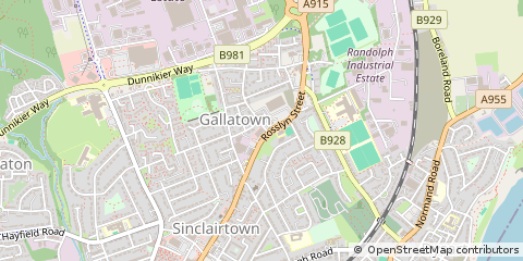Map of Kirkclady, Fife