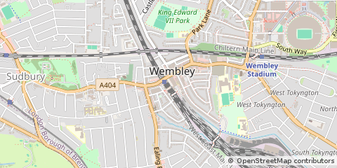 Map of Wembley, Middlesex