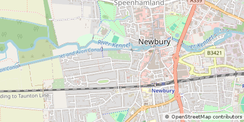 Map of Newbury, Berkshire