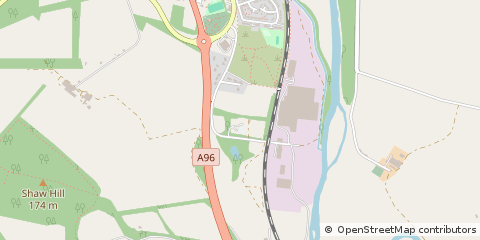 Map of Inverurie, Aberdeenshire