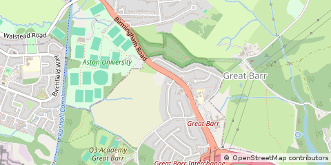 Map of Great Barr Birmingham, West Midlands