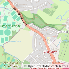 Map of Great Barr Birmingham, West Midlands