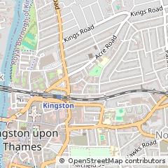 Map of Kingston Upon Thames, Surrey
