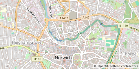 Map of Norwich, Norfolk