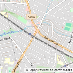 Map of North Harrow, Middlesex
