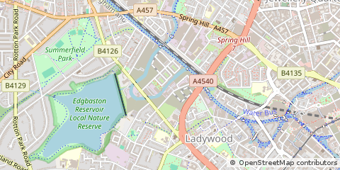 Map of Ladywood, Birmingham