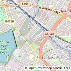 Map of Ladywood, Birmingham