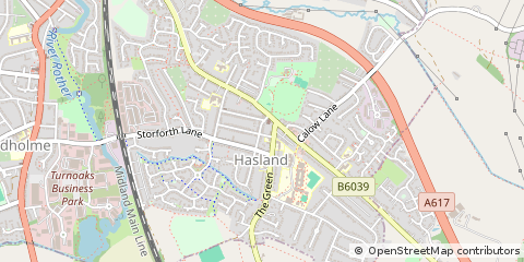 Map of Chesterfield, Derbyshire