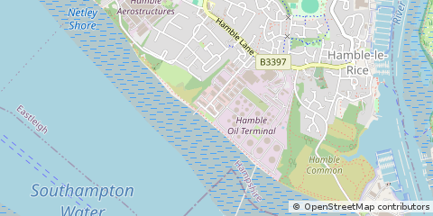 Map of Hamble Southampton, Hampshire