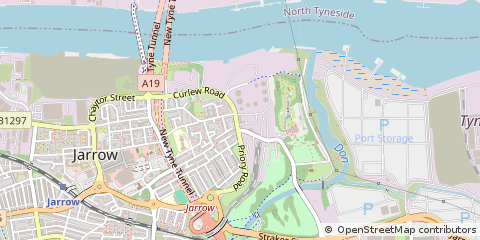 Map of Jarrow, Tyne & Wear