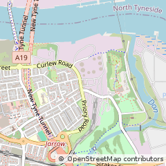 Map of Jarrow, Tyne & Wear