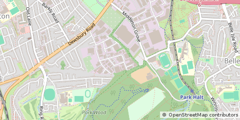 Map of Leeds, West Yorkshire