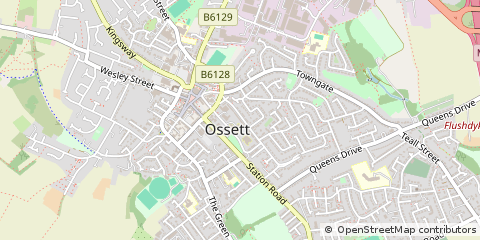 Map of Ossett, West Yorkshire