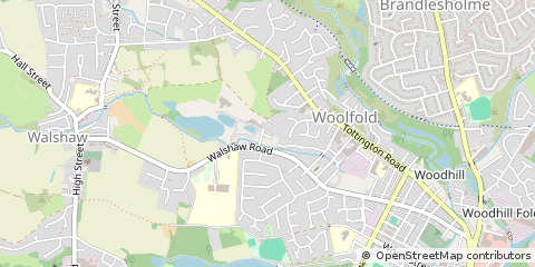 Map of Bury, Lancashire