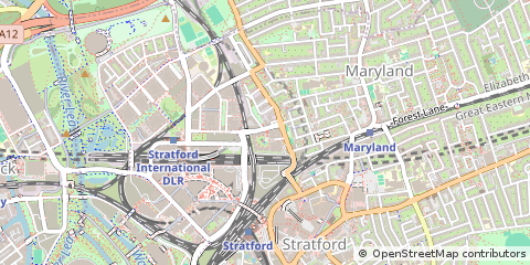 Map of Stratford, London
