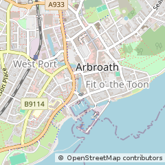 Map of Arbroath, Angus